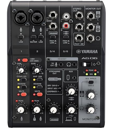 Yamaha AG03MK2 Mezclador de Transmisión en Vivo de 3 Canales